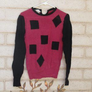 STEPHANIE Long Sleeve Lightweight Square Sweater Small